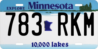 MN license plate 783RKM