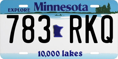 MN license plate 783RKQ