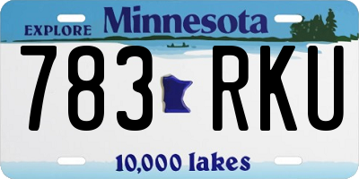 MN license plate 783RKU
