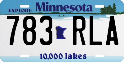 MN license plate 783RLA