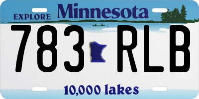MN license plate 783RLB