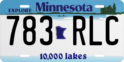 MN license plate 783RLC