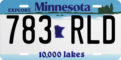 MN license plate 783RLD