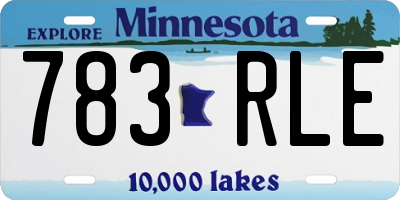 MN license plate 783RLE