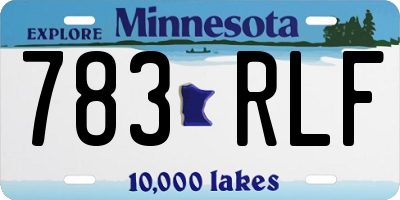 MN license plate 783RLF