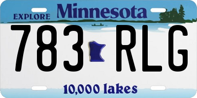 MN license plate 783RLG