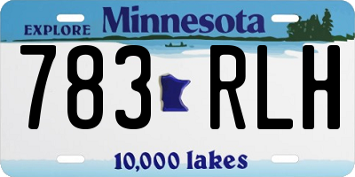 MN license plate 783RLH