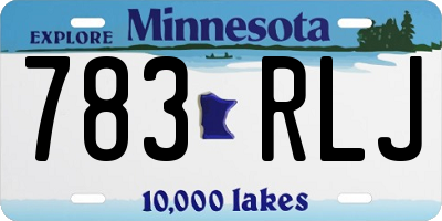 MN license plate 783RLJ