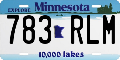 MN license plate 783RLM