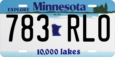 MN license plate 783RLO