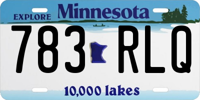 MN license plate 783RLQ