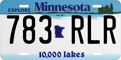 MN license plate 783RLR