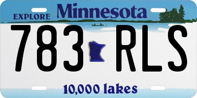 MN license plate 783RLS