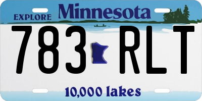 MN license plate 783RLT