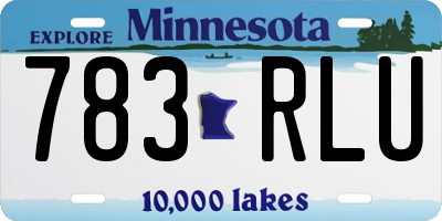 MN license plate 783RLU