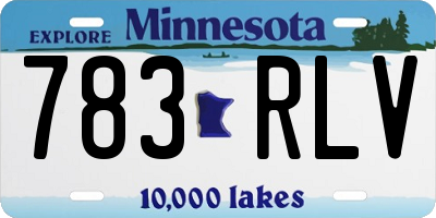 MN license plate 783RLV