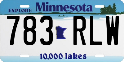 MN license plate 783RLW