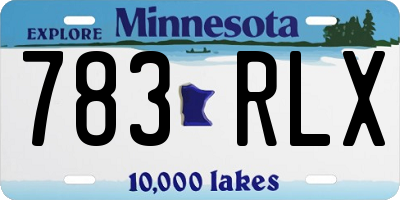 MN license plate 783RLX