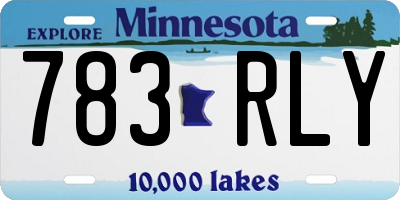 MN license plate 783RLY