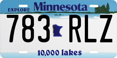 MN license plate 783RLZ