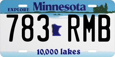 MN license plate 783RMB