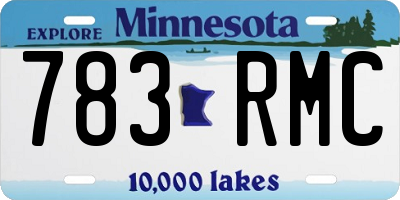 MN license plate 783RMC