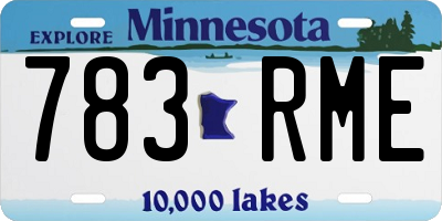 MN license plate 783RME