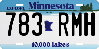 MN license plate 783RMH