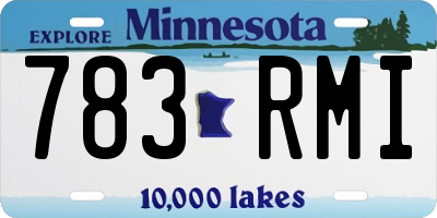 MN license plate 783RMI