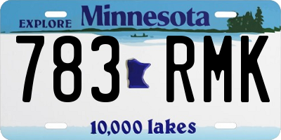 MN license plate 783RMK