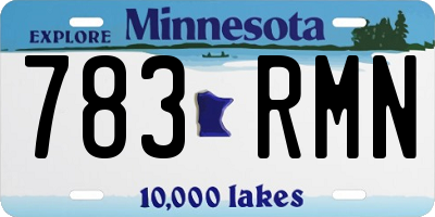 MN license plate 783RMN