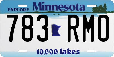 MN license plate 783RMO