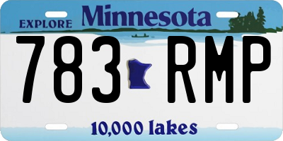 MN license plate 783RMP