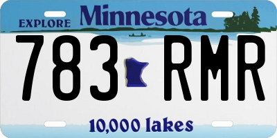 MN license plate 783RMR