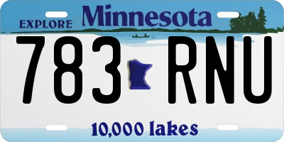 MN license plate 783RNU