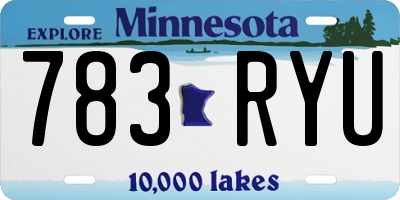 MN license plate 783RYU
