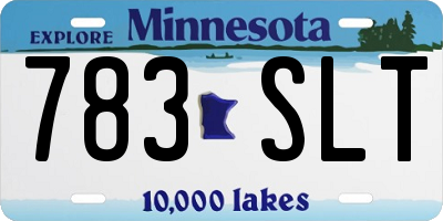 MN license plate 783SLT