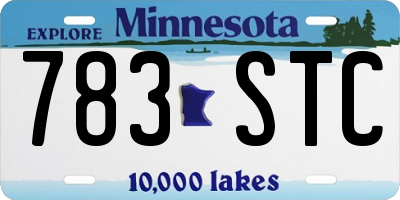 MN license plate 783STC