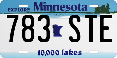 MN license plate 783STE