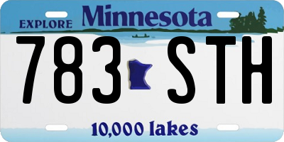MN license plate 783STH