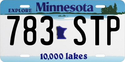 MN license plate 783STP