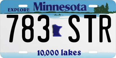 MN license plate 783STR