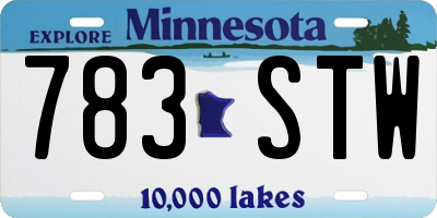 MN license plate 783STW