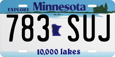 MN license plate 783SUJ