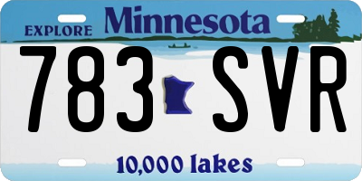 MN license plate 783SVR