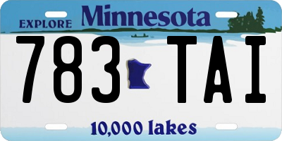 MN license plate 783TAI
