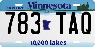MN license plate 783TAQ