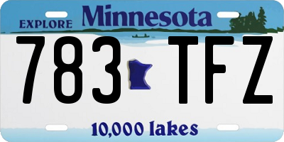 MN license plate 783TFZ