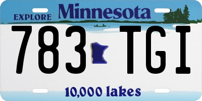 MN license plate 783TGI