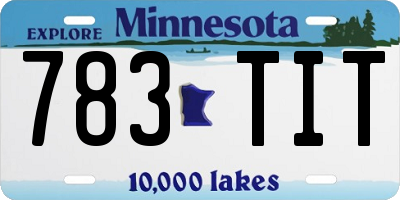 MN license plate 783TIT